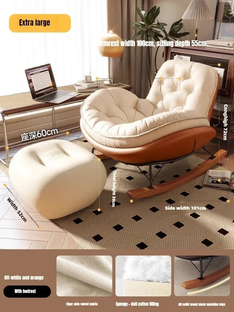 Modern Luxury Honeycomb Lazy Rocking Chair