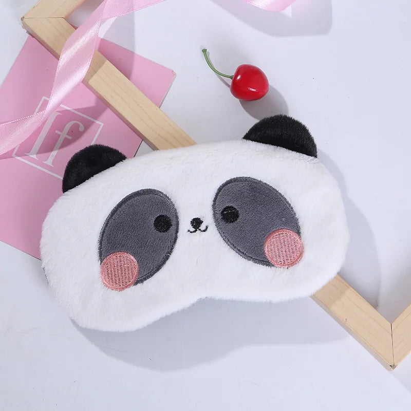 1pc Sleeping Mask Soft Plush Cute Eye Cover