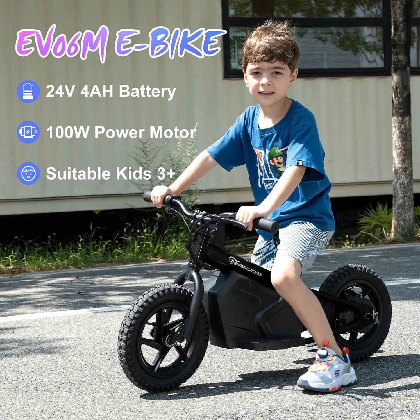 EVERCROSS Electric Balance Bike for Kids 100W with12"Tires