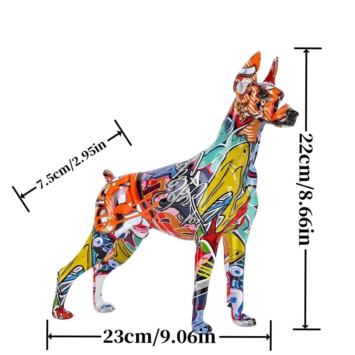 Creative Graffiti Color Doberman Dog Home Decor