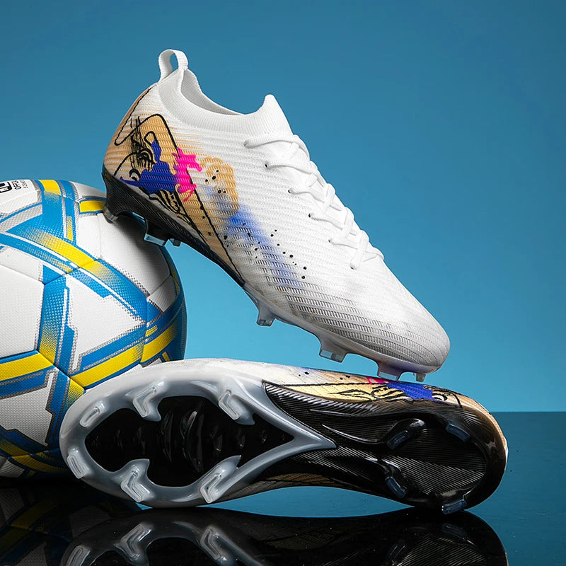 Soccer Cleats FG Non-Slip Long Spikes Ultralight
