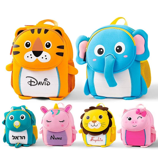 Custom any name Animal Backpack 3D for Kids