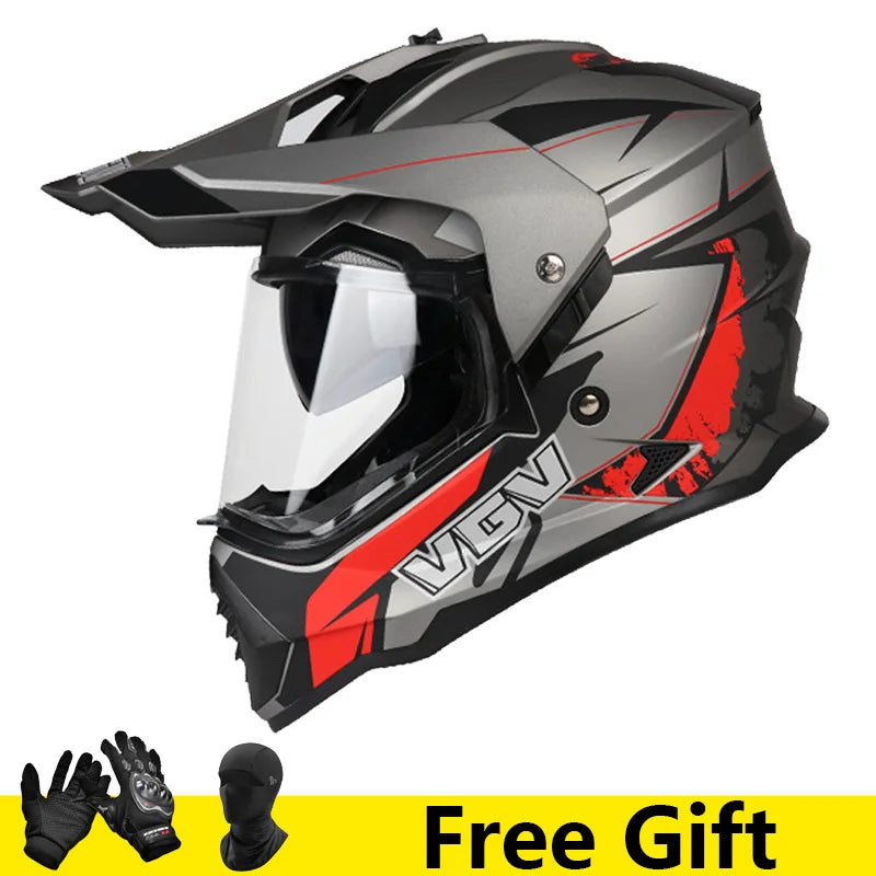 DOT & ECE Certified Off-Road Helmet - Lightweight, Full Face Protection