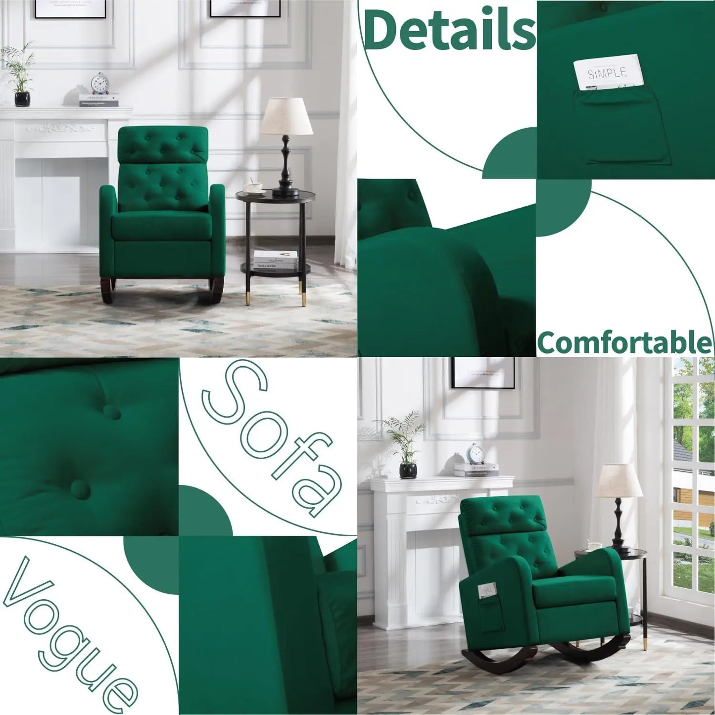 Modern Accent Rocking Chair