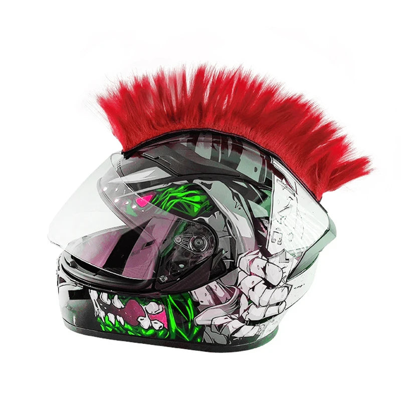Punk Mohawk Synthetic Wigs Helmet Decoration