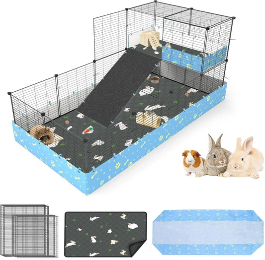 Guinea Pig Cage with Tarp and Bedding Pee Pad Liner