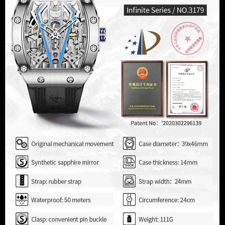 Automatic Waterproof Skeleton Mechanical Men's Watch