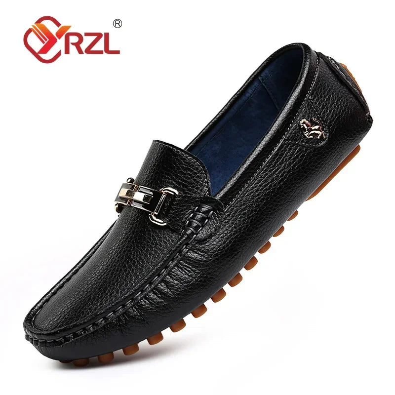 Handmade Leather Slip-On Moccasins