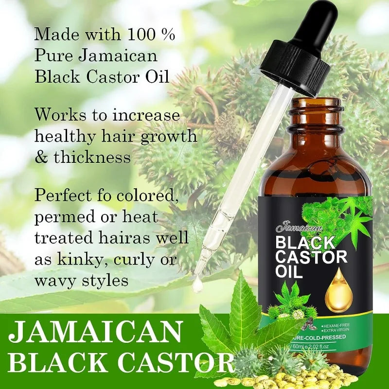 Castor Oil Eyelashes Eyebrow Hair Growth Essential Oil