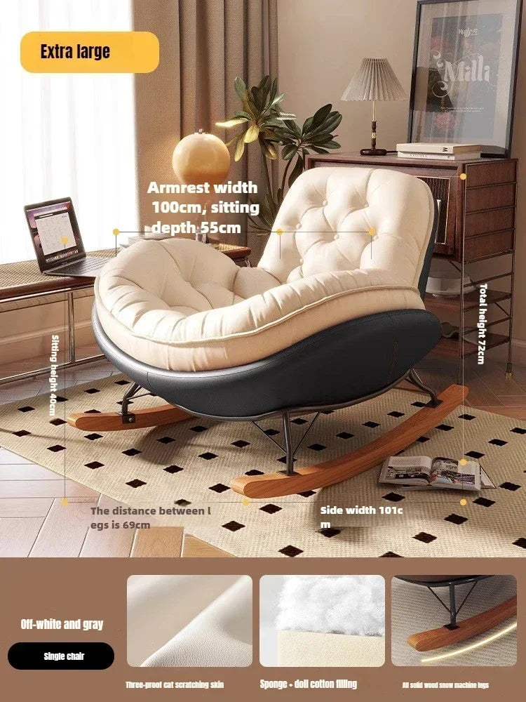 Modern Luxury Honeycomb Lazy Rocking Chair
