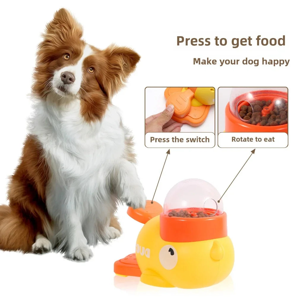 Yellow Duck Interactive Dog Food Dispenser