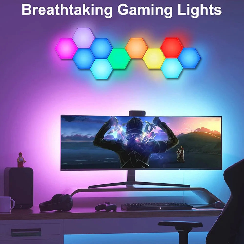 RGB Intelligent Hexagonal Color-Changing Night Light DYI Shape