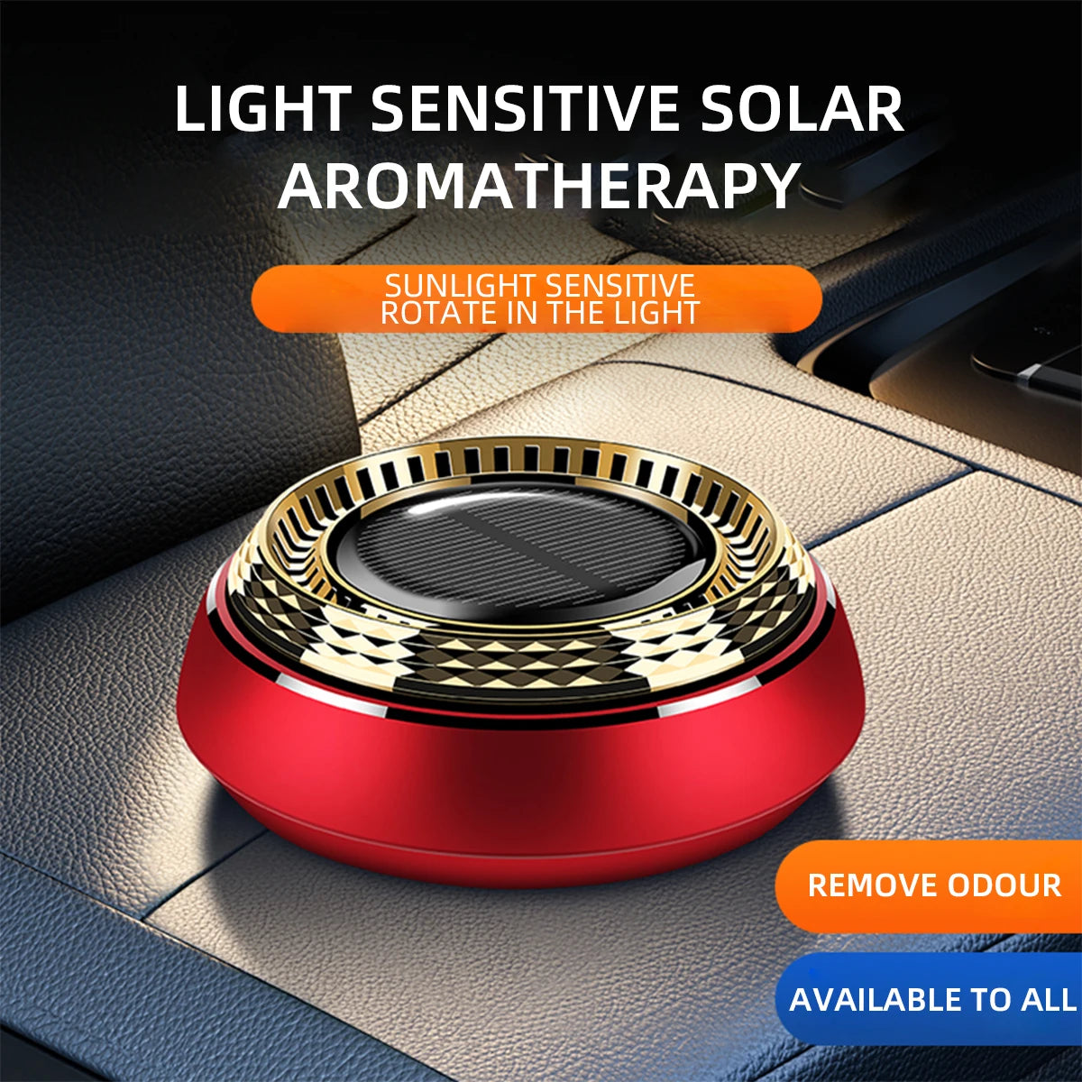 1PC Solar Energy Car Aromatherapy Lasting Light Fragrance