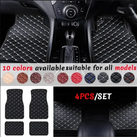 4PCS Universal Leather Front and Rear Mat Set