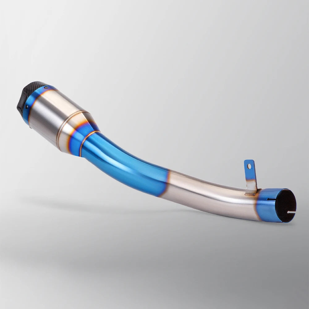 retrofit sr1 blue burning integrated mid-tail motorcycle exhaust kit