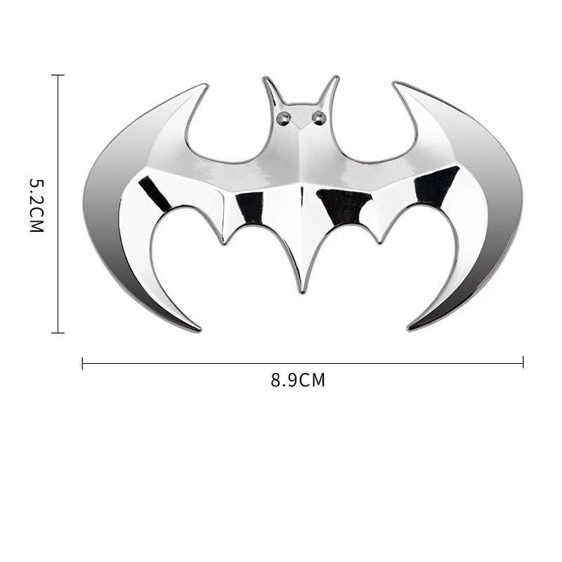 3D Metal Carbon Fiber Bat Emblem Badge