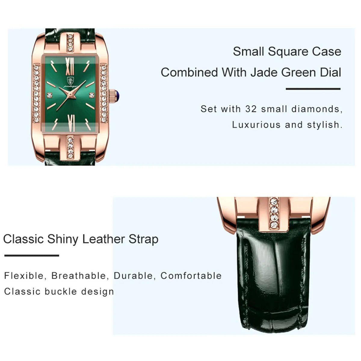 Waterproof Leather Band Creative Diamond Watch