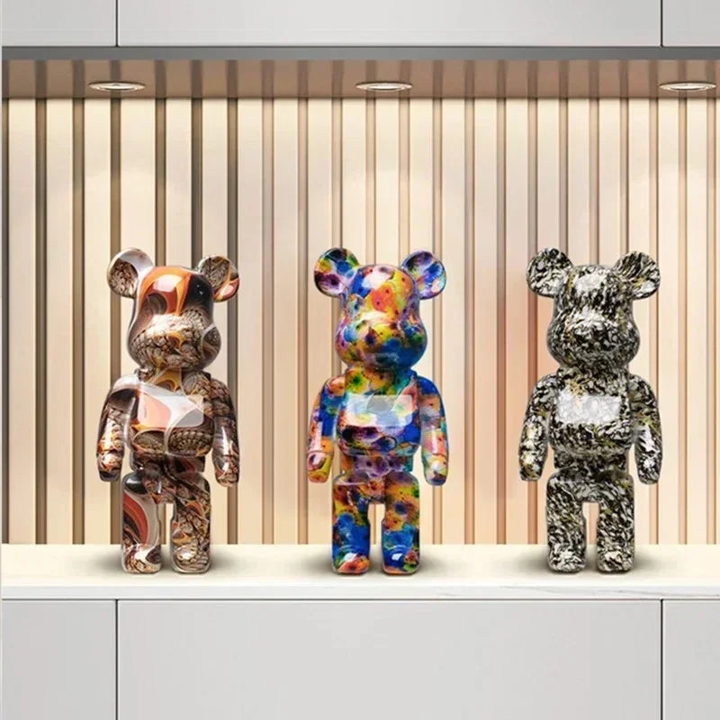 27cm/10Inches Graffiti Bear Figurine Home Decor