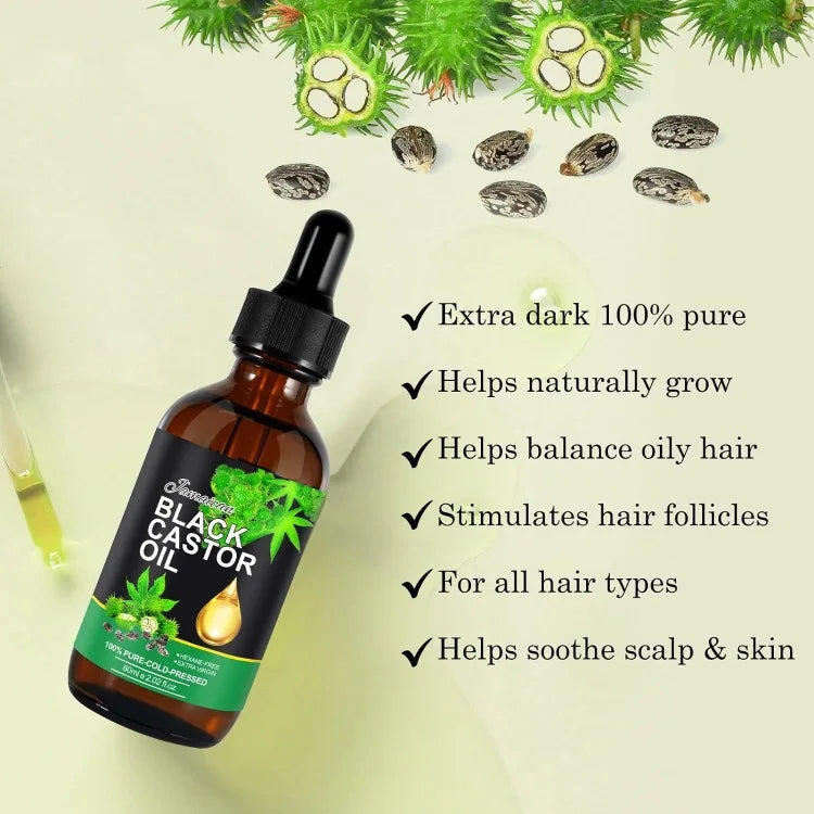 Castor Oil Eyelashes Eyebrow Hair Growth Essential Oil