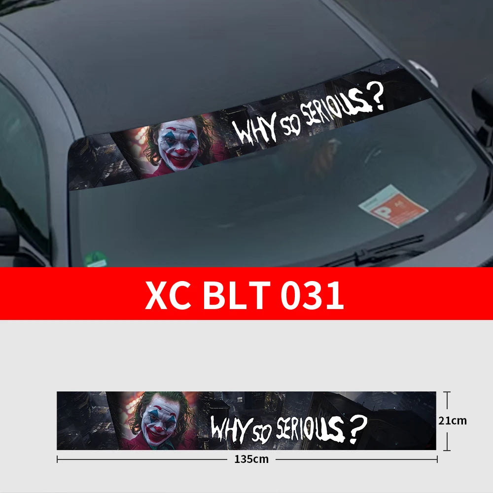Why So Serious Joker Front Rear Windshield Window Stickers