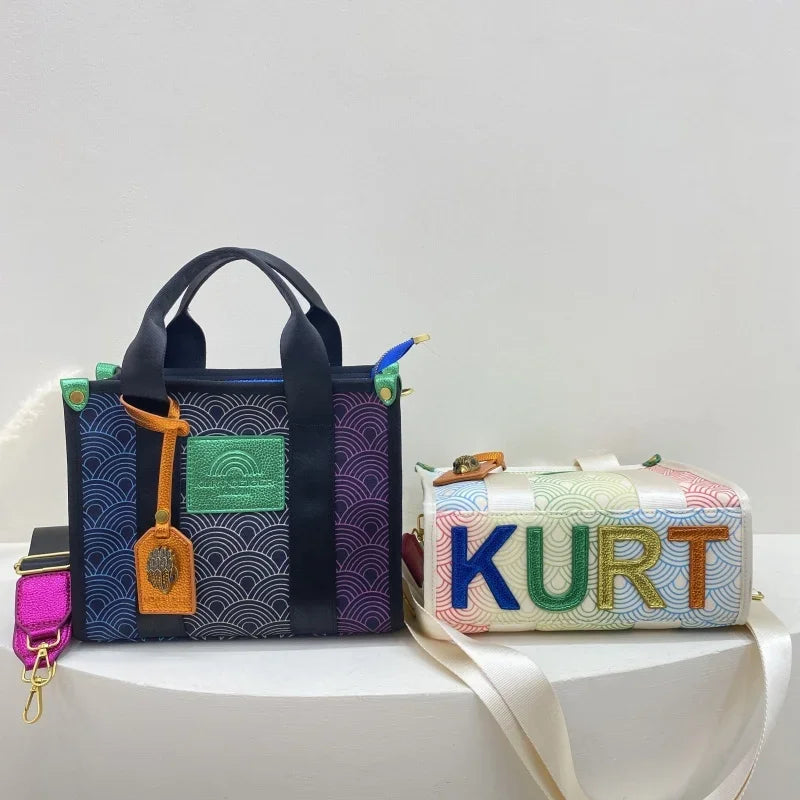 Kurt Geiger Canvas Tote Bag  Large Capacity