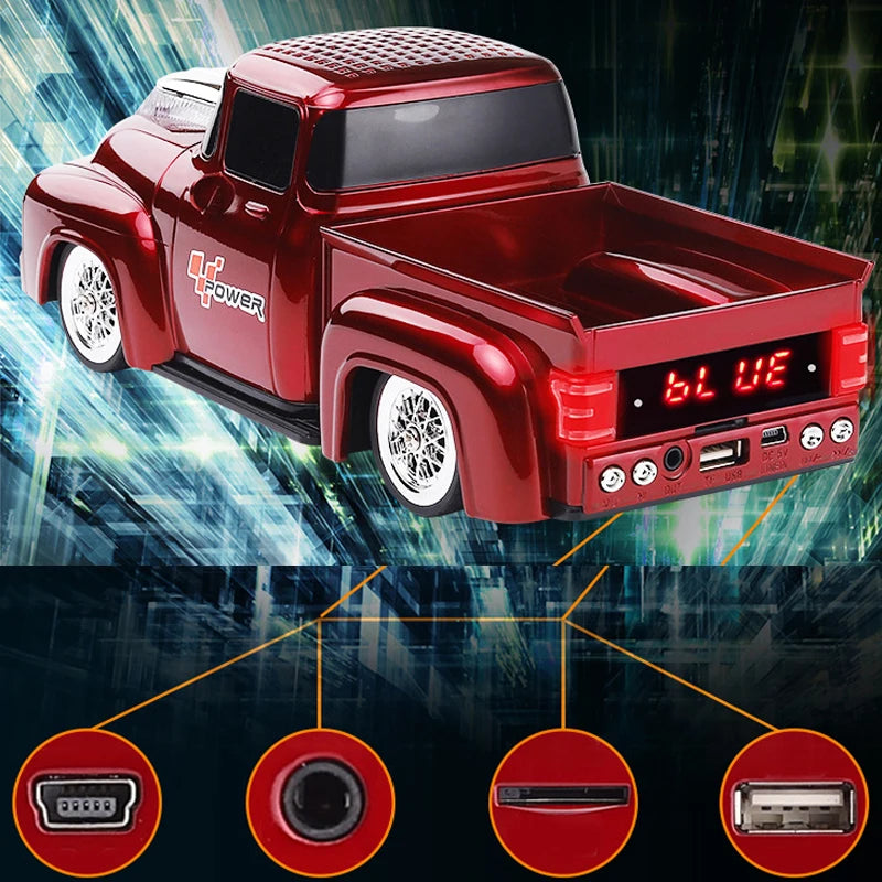 Old Pickup Truck Alloy Car Design Wireless Speakers