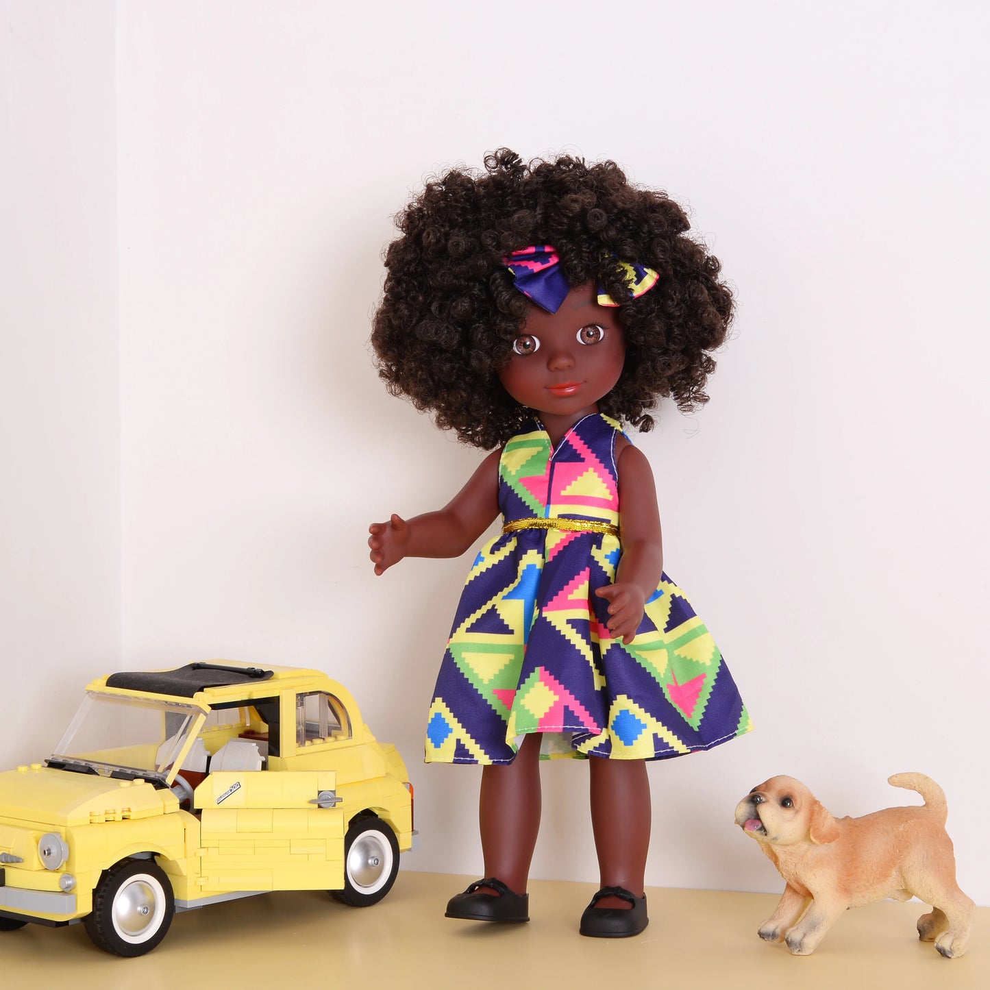 One Piece 14 Inch Black Doll with Curly Hair