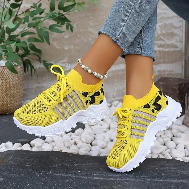 Leopard Print Sneakers Lightweight and Breathable