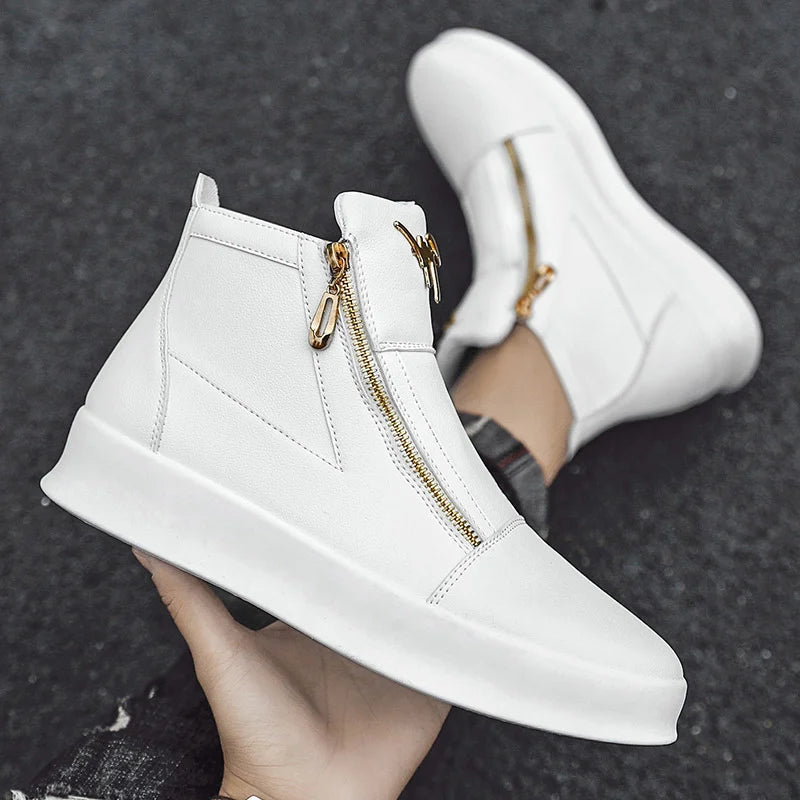 Fashion High Top Leather Casual Sneaker
