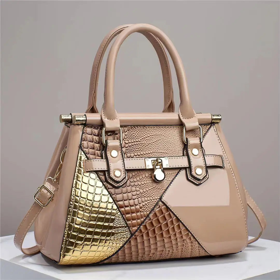 Fashionable Luxury Texture Lizard Pattern Shoulder Bag