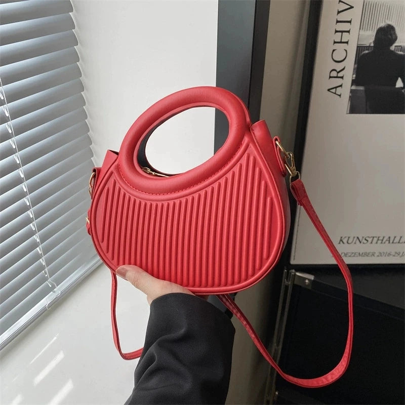 Chic Stripe Design Crossbody Bag