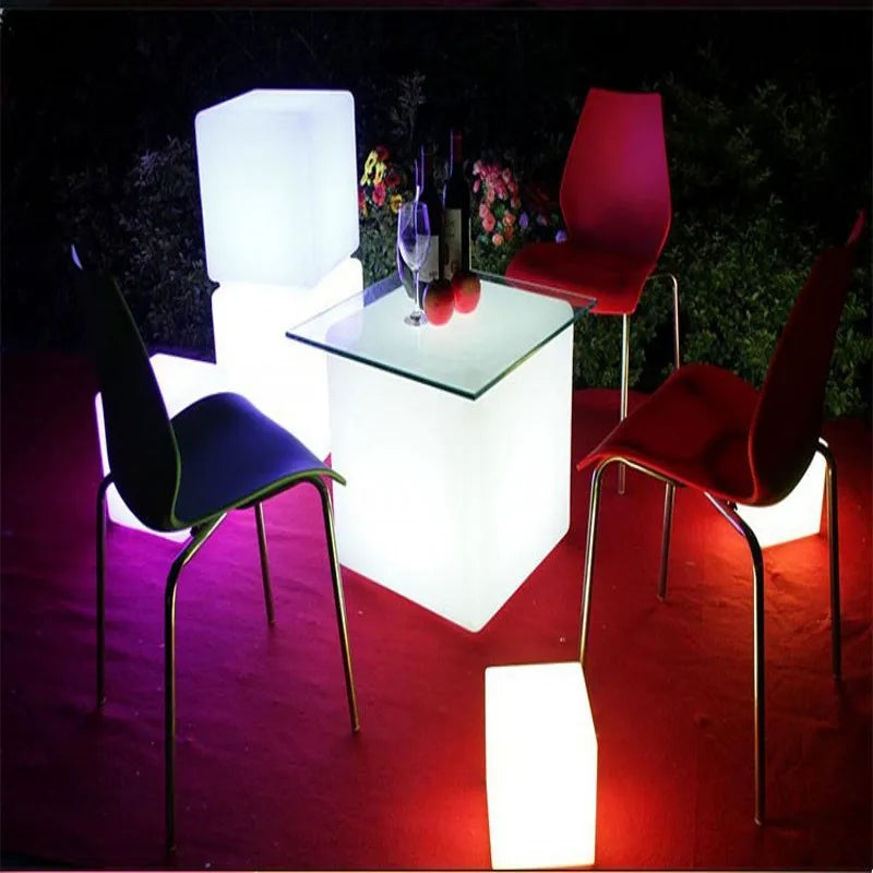 LED Rechargeable RGB Bar Stools 16 Colors