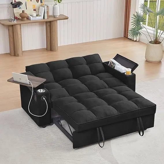 65'' Convertible Sleeper Sofa Bed with Adjustable Backrest
