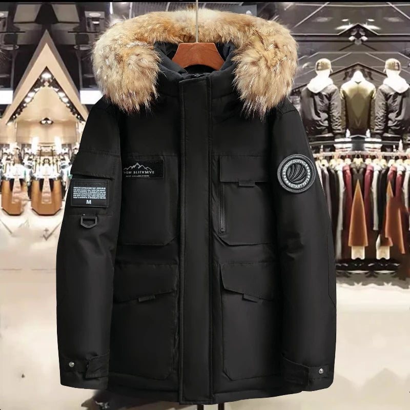 Hooded Fur Collar High Quality Fashion Parka