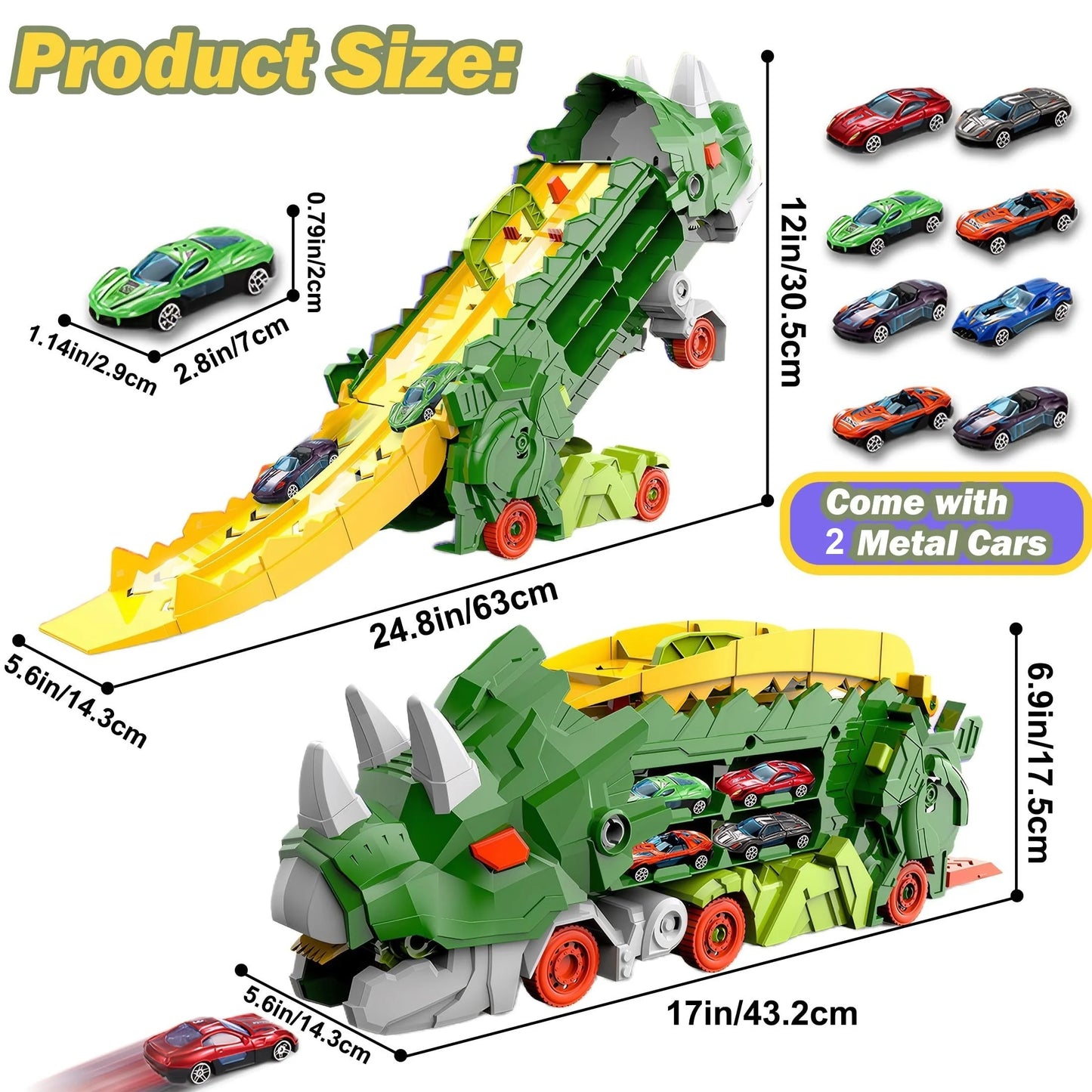 Folding Dinosaur Car Transporter Toy