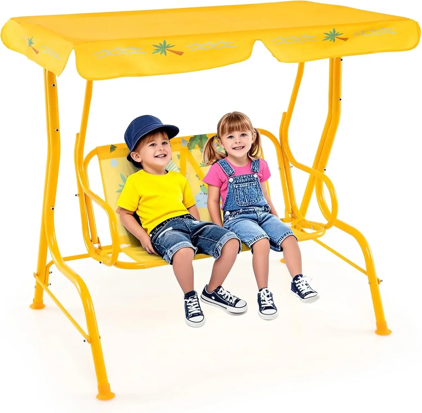 Kids 2-Seater Outdoor Porch Swing All Weather Resistant Waterproof