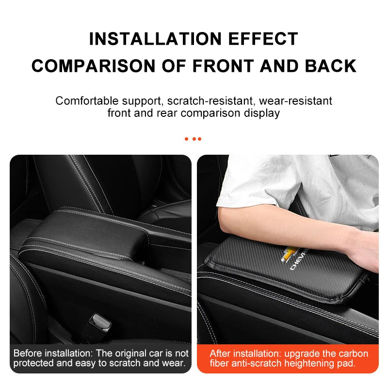Armrest Leather Center Console Cover For Chevrolet