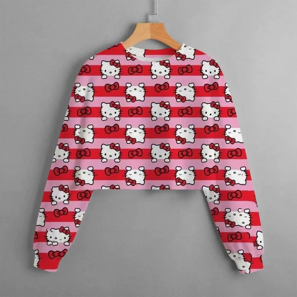 Disney Joint Classic Series Hello Kitty Printed Round Neck Top