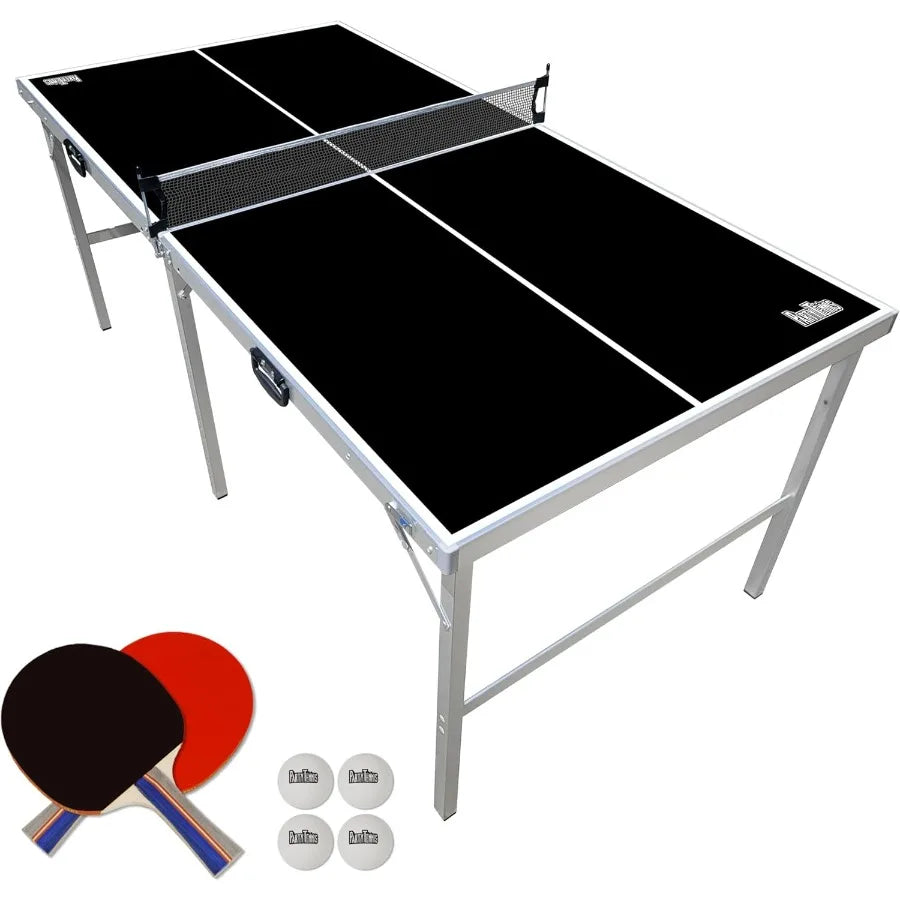 Mid-Size Portable Ping Pong Table with Optional LED Lights