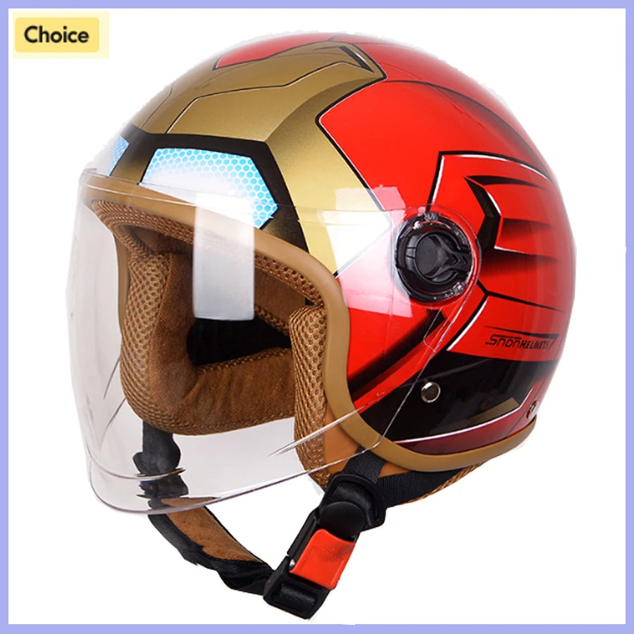 Cartoon Kids Motorcycle Helmet Super Hero