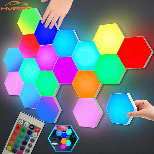 Quantum Hexagon LED RGB Touch Sensor Honeycomb Lights