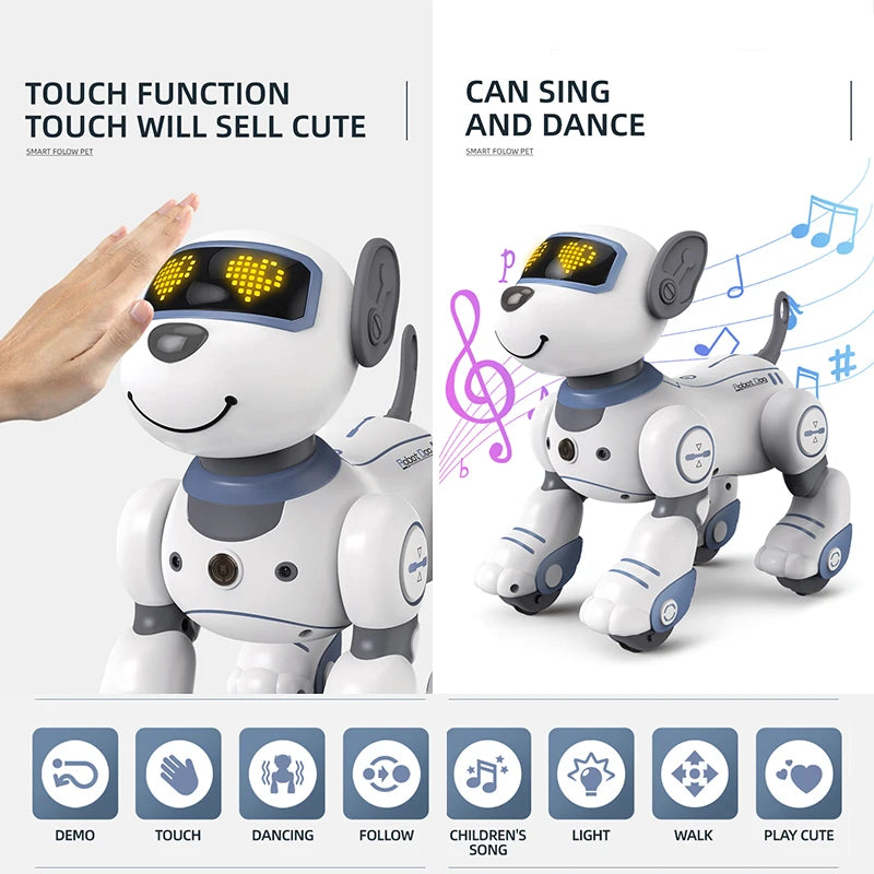 RC Robot Electronic Stunt Dog Voice Command Programmable