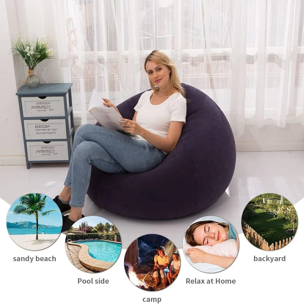 Large Lazy Inflatable Sofa Chair PVC Lounger