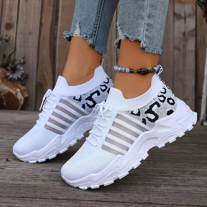 Leopard Print Sneakers Lightweight and Breathable