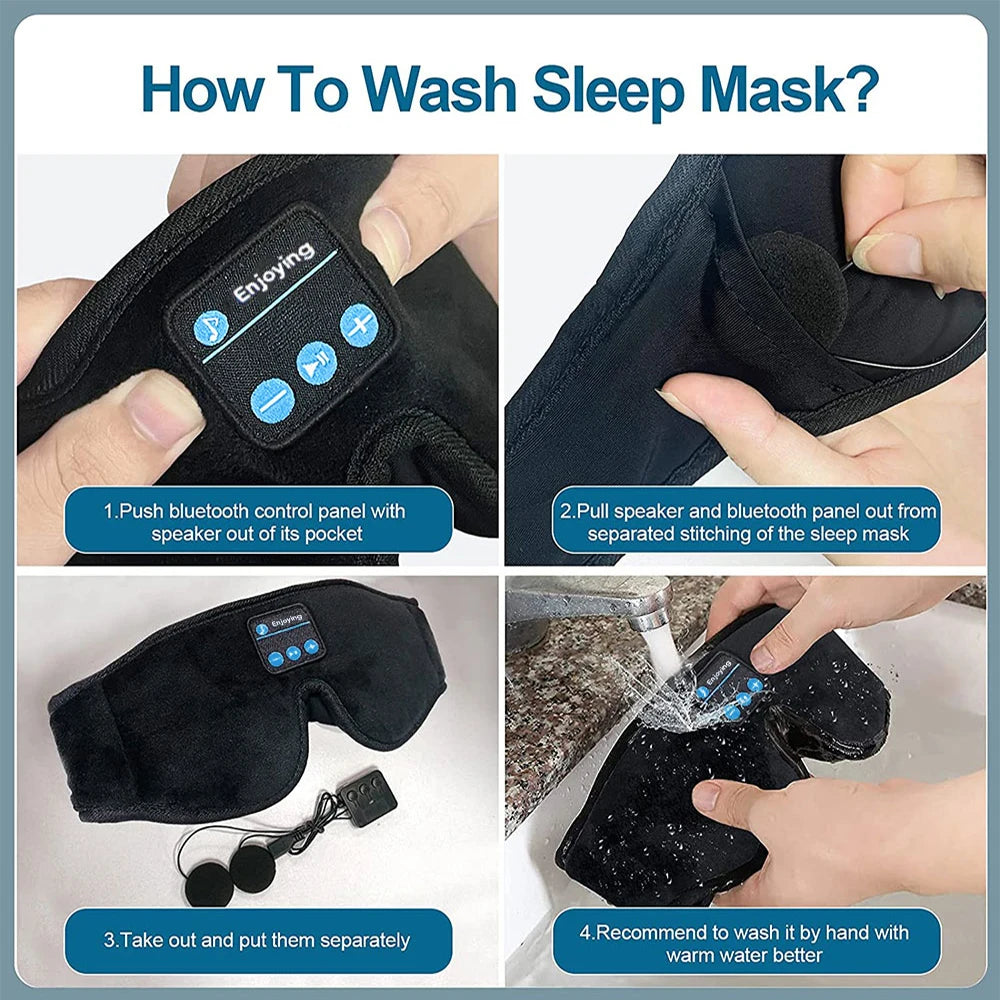 Bluetooth 3D Eye Mask with Built-in HD Speaker
