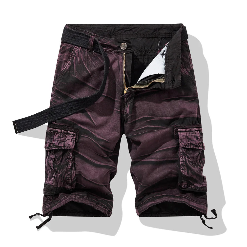 Cargo Shorts Mens Cotton Casual Loose
