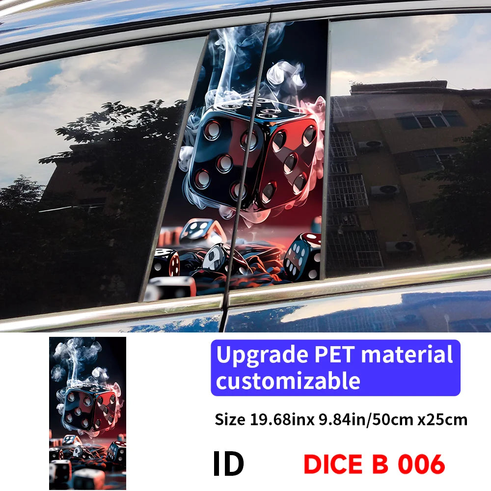Dice B Pillar Waterproof Decorative Decals