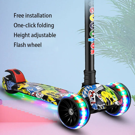 Children 3 Wheel Scooter with Flash Wheels