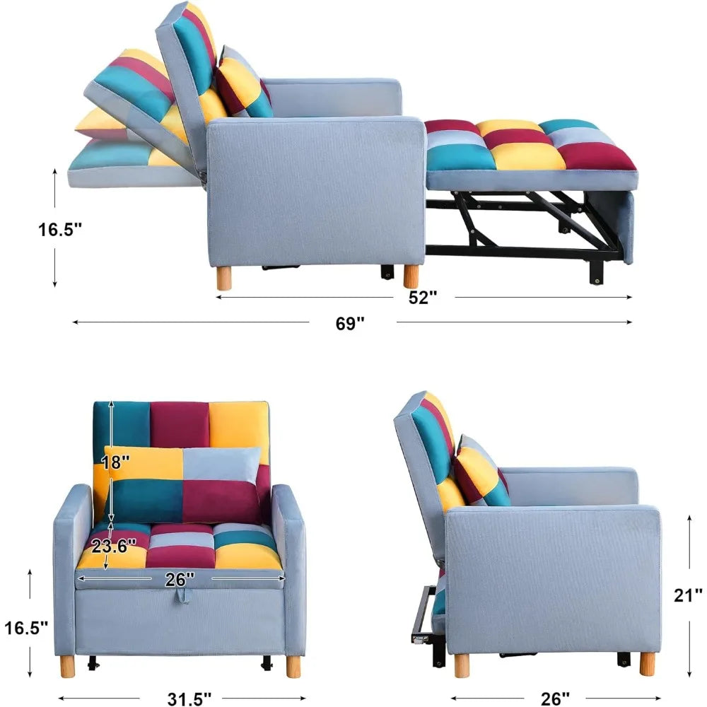 Sofa Bed 3-in-1 Sleeper Couch