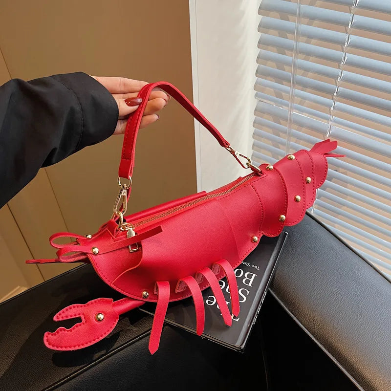 Lobster Shape Crossbody Bag Pu Leather